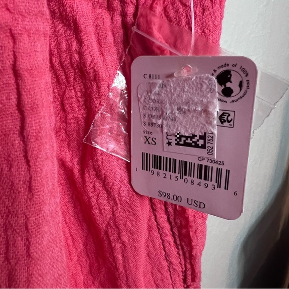 Free People We The Free Women’s Horizons Double Cloth Coral Top Size: Xsmall - Picture 5 of 5